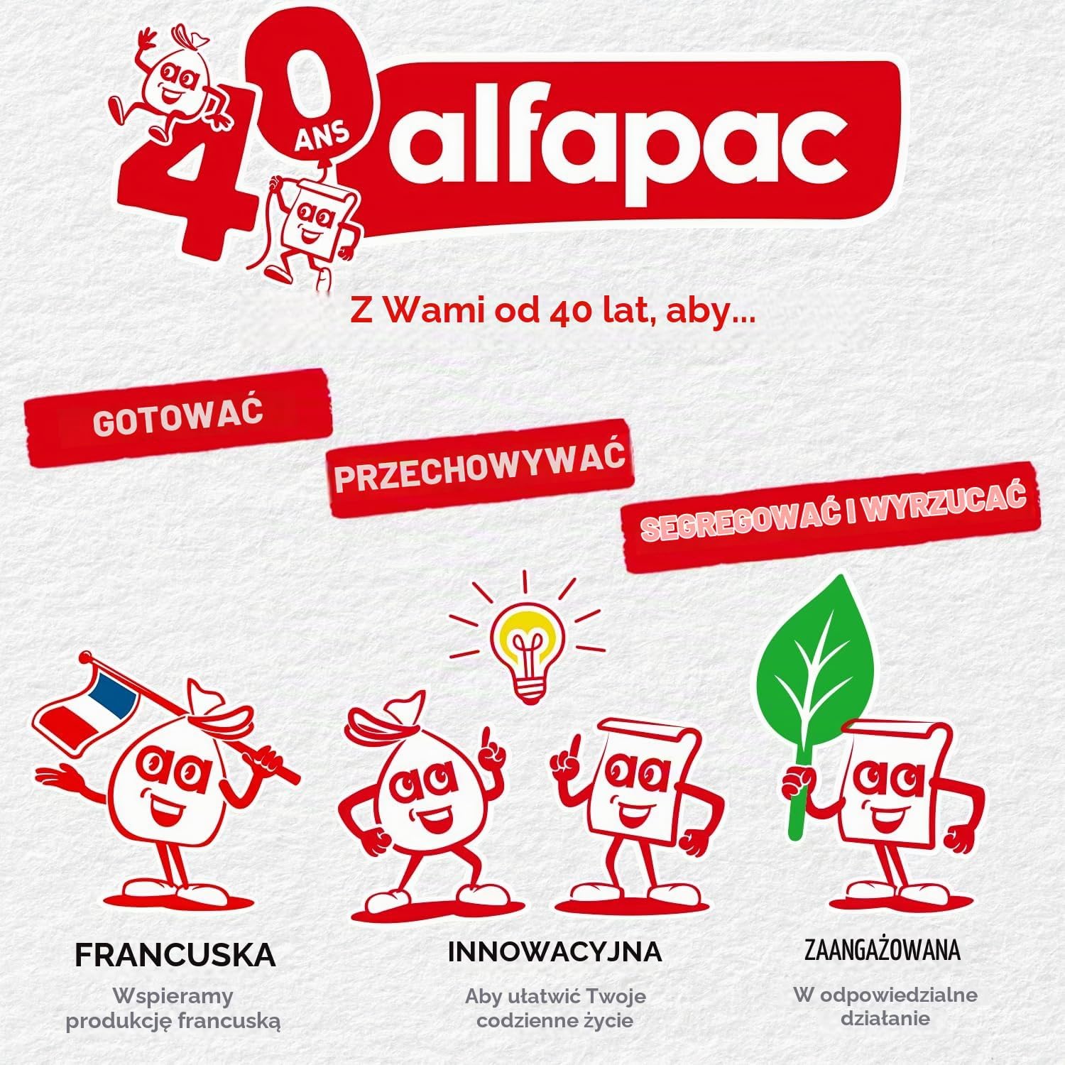 Thumbnail 5 de Alfapac Vegetal Origin, worki na śmieci 20 l z taśmą ściągającą, zielone