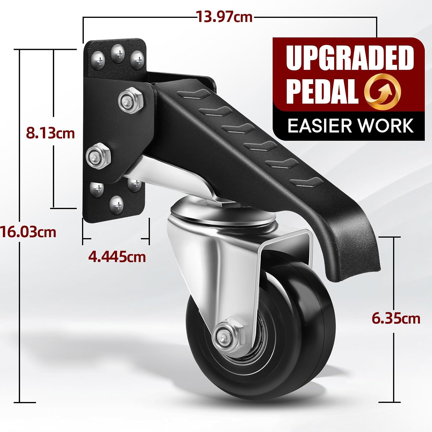 Detalle de Yeabett Castor Wheels 320KG: Heavy-Duty Retractable Casters (Set of 4) for 360° Mobility