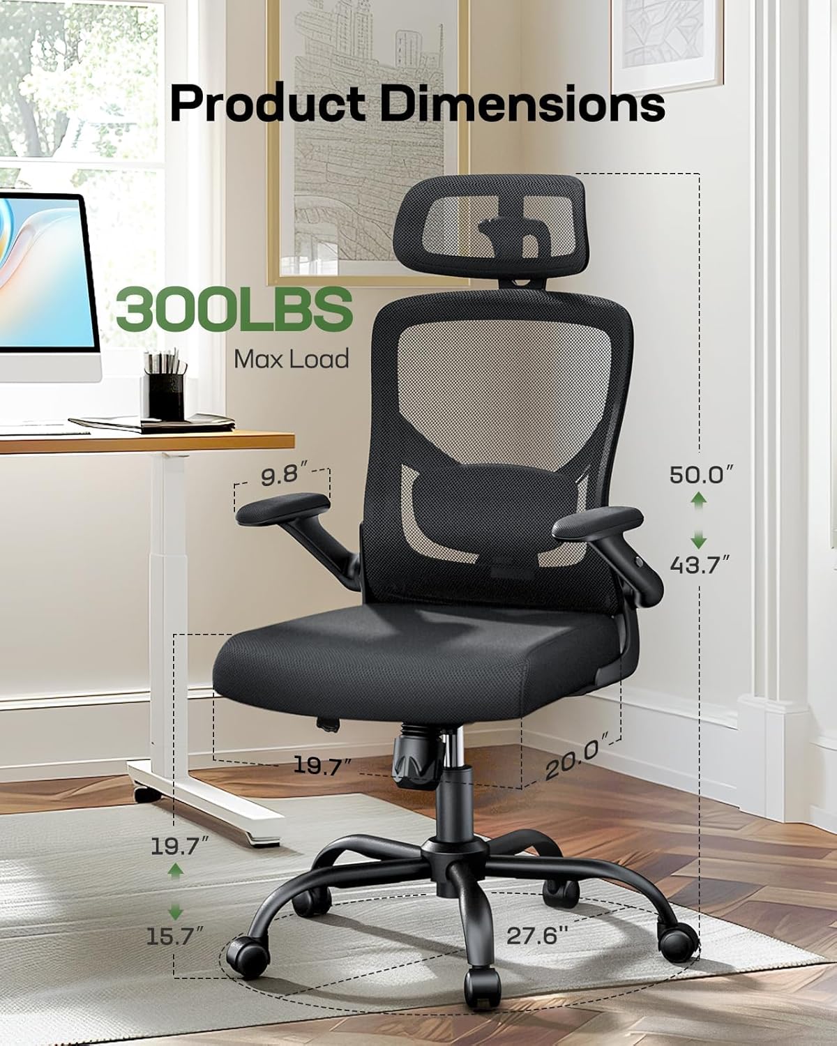 Thumbnail 1 de Marsail Ergonomic Mesh Office Chair