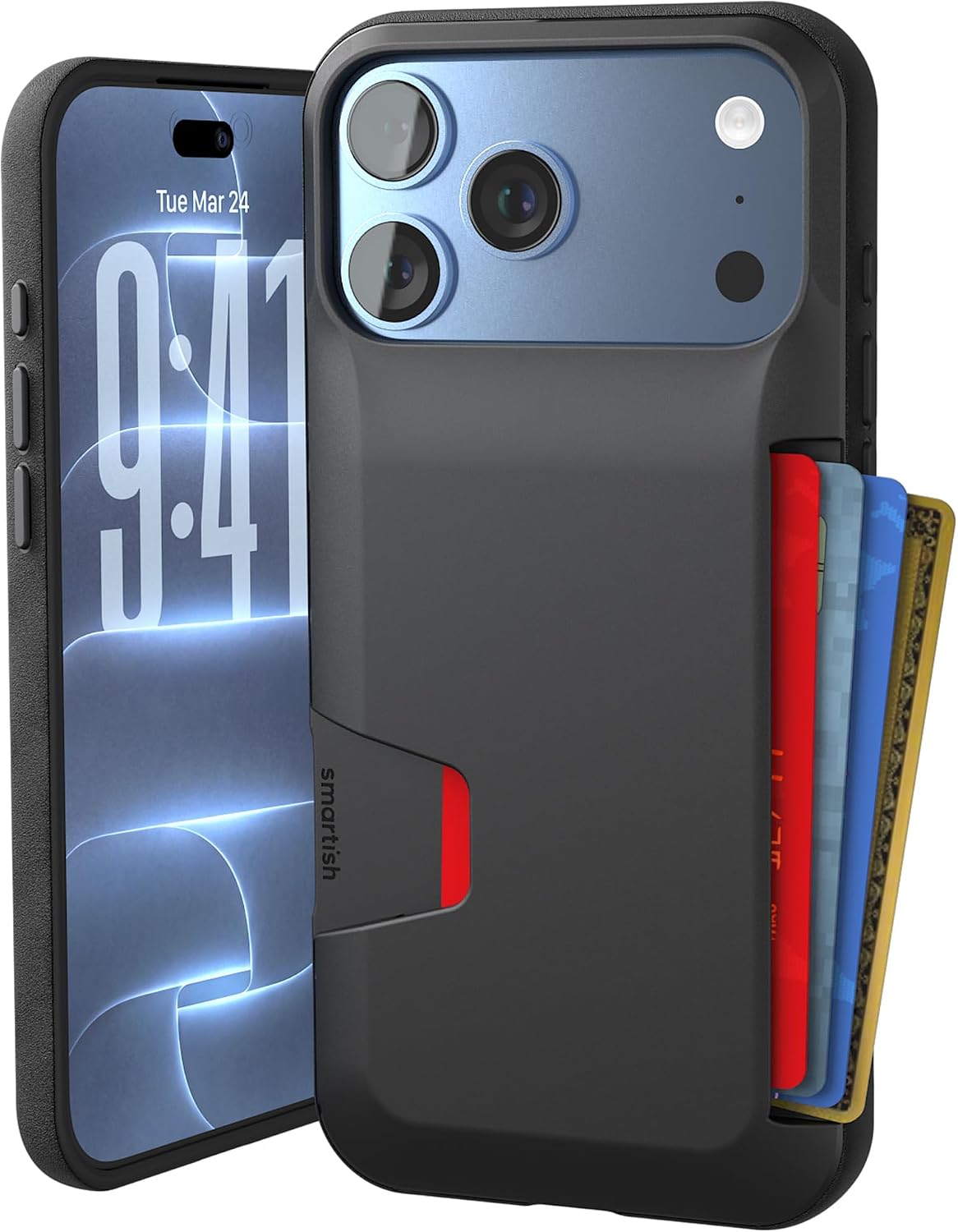 Detalle de Smartish iPhone 17 Pro Max Wallet Case 6ft drop test