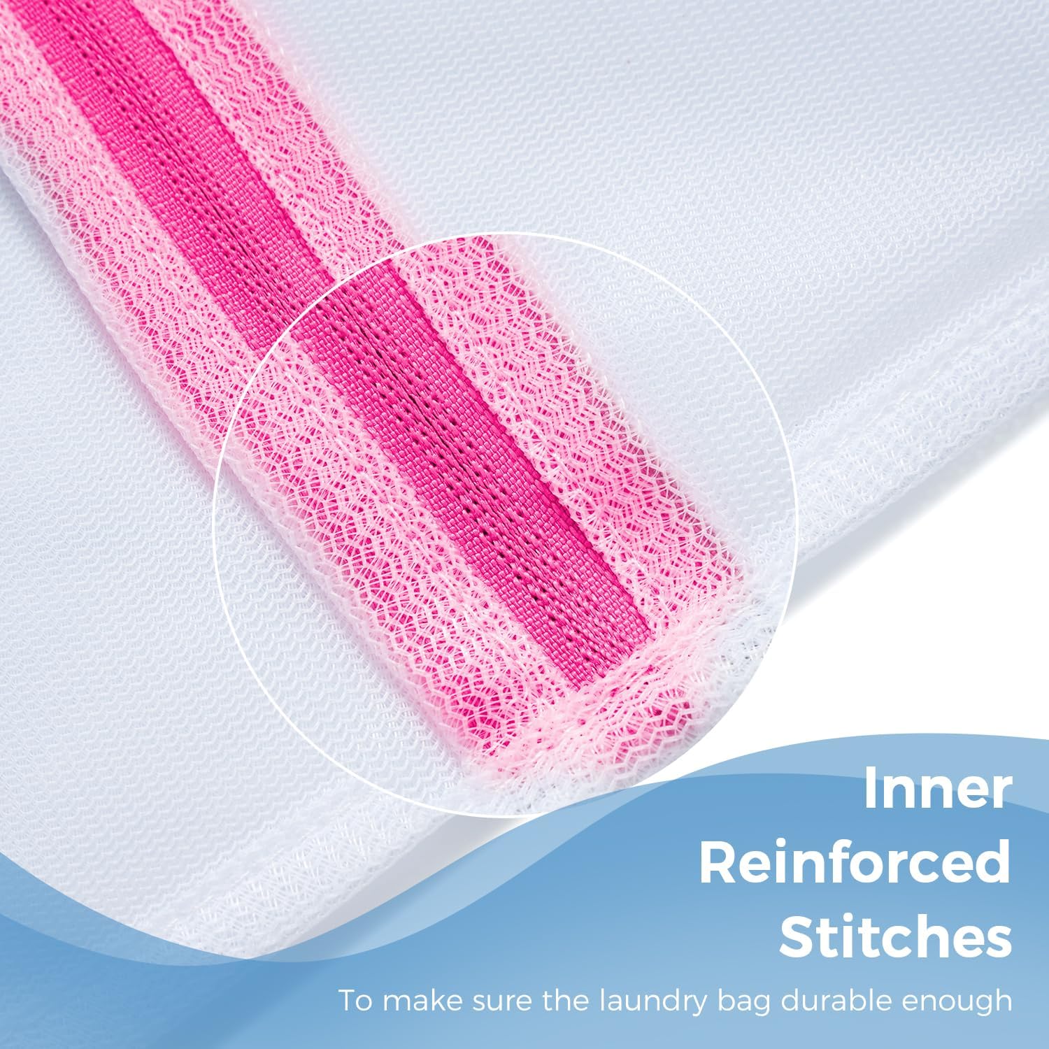 Detalle 2 de BAGAIL bag01 Mesh Laundry Bags, 5-Piece Reusable Polyester Set
