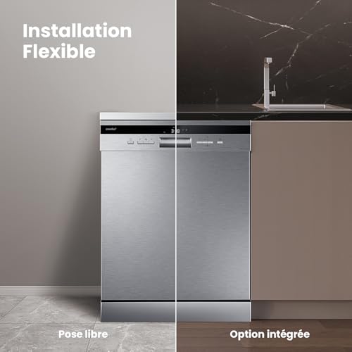 Detalle de COMFEE' FD1435E-X — Lave-vaisselle Pose Libre 60 cm, 14 Couverts, 44 dB