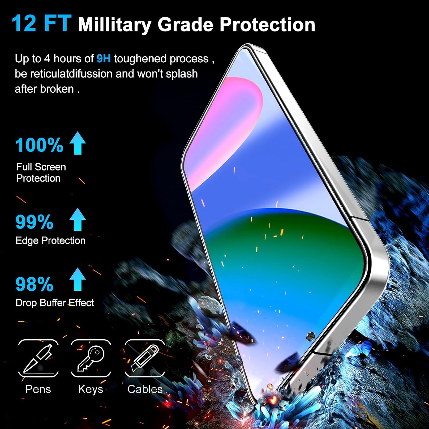 Detalle 2 de Letosan Glass Screen Protector for Google Pixel 11 Pro XL