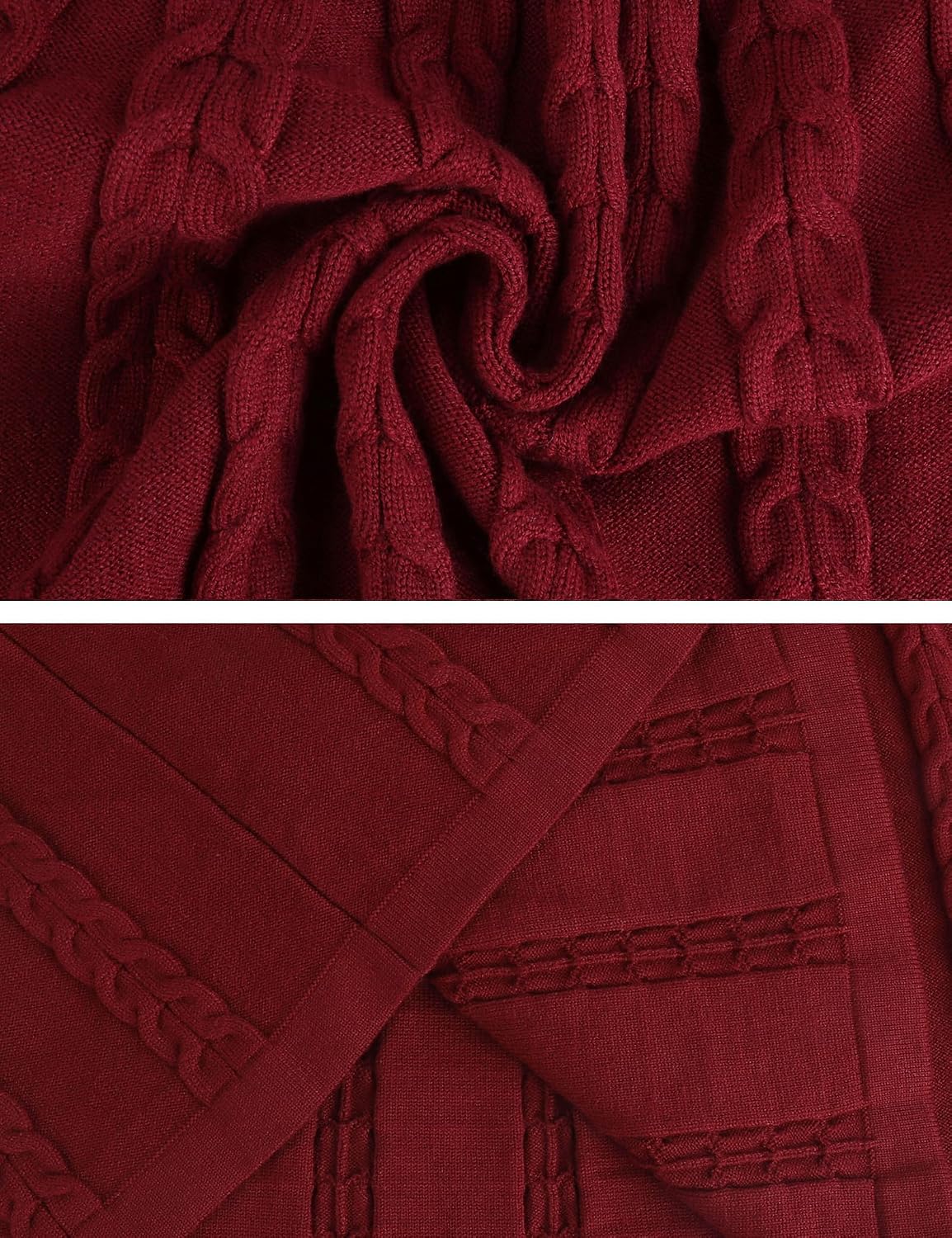 Thumbnail 6 de Gyabnw Damen Rollkragen Strickkleid Winterkleid Elegant Midikleid
