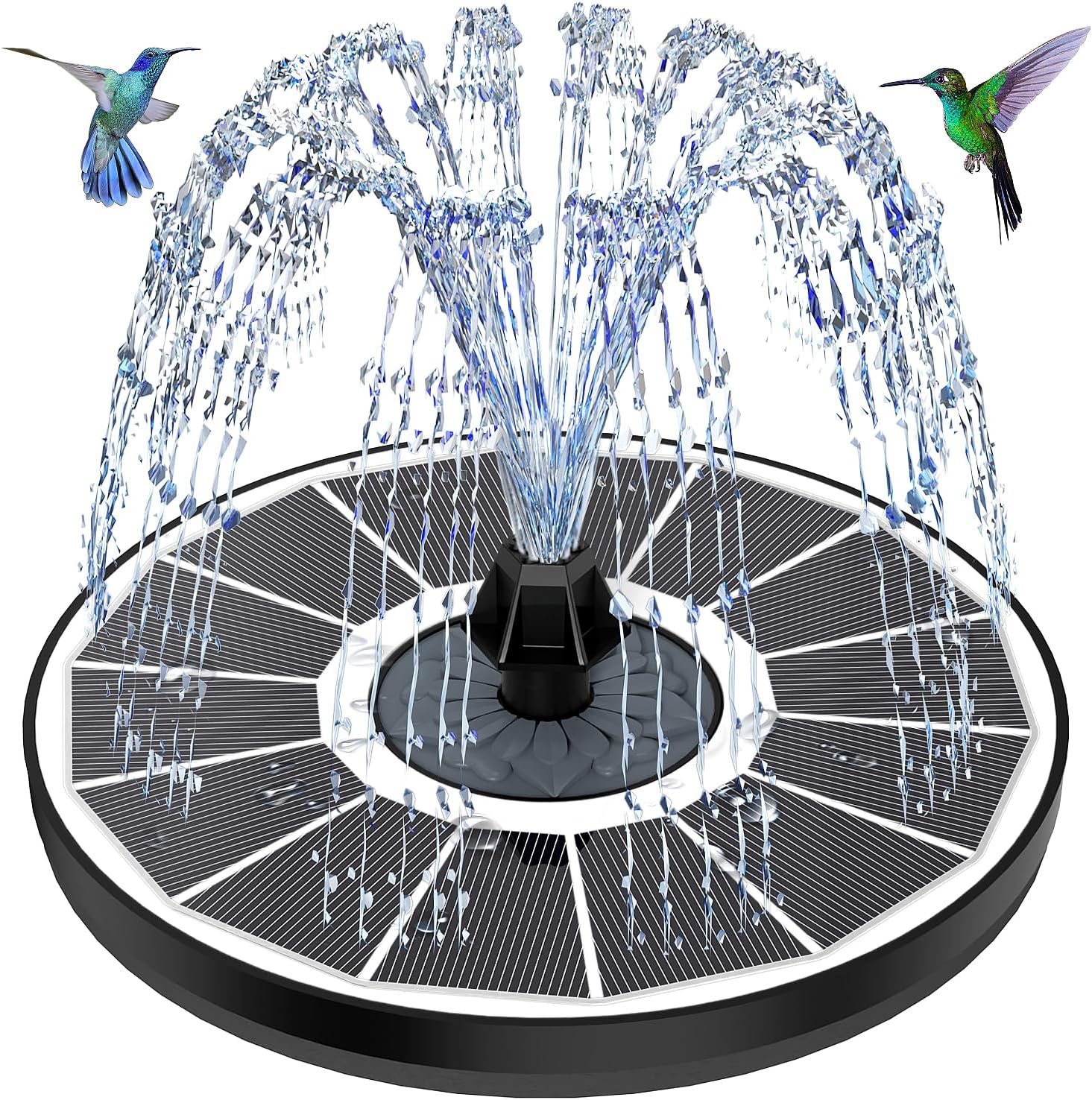 Thumbnail 6 de Yzert Solar Fountain 2025 Upgrade – 3.5W Glass Panel Solar Bird Bath Fountain (Blue)