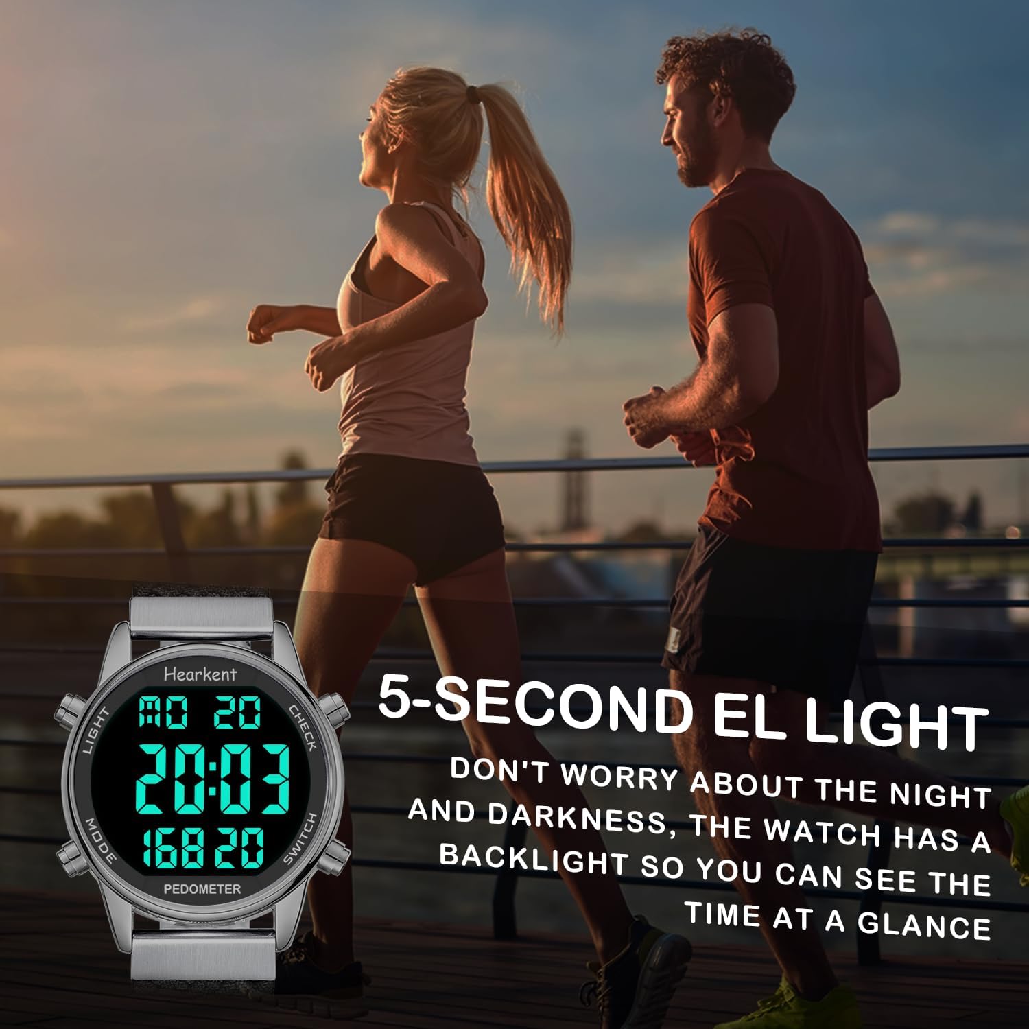 Thumbnail 5 de Hearkent Pedometer Watch for Women 30M