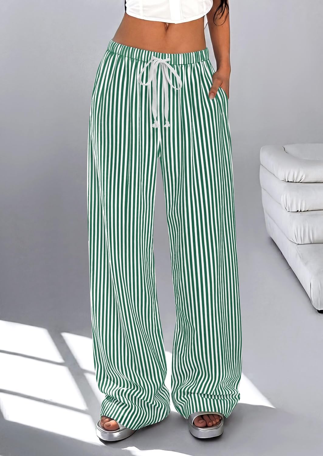 Detalle de PRETTYGARDEN Women's Palazzo Pants