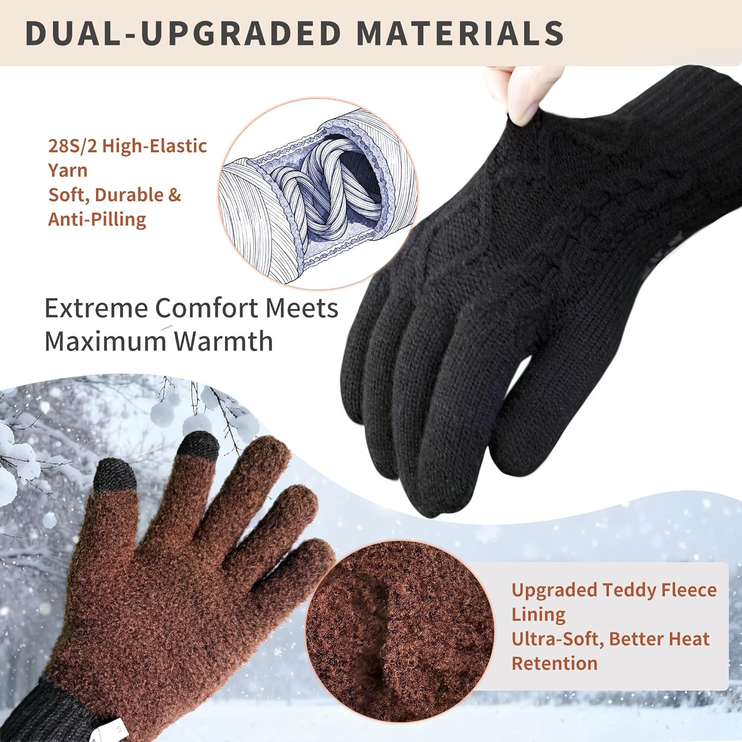 Detalle 2 de Origem Winter Thermal Gloves Touchscreen, Unisex