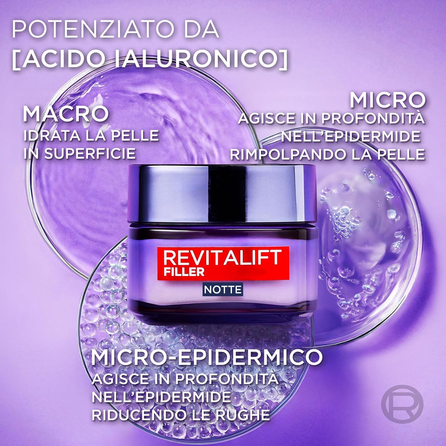 Thumbnail 3 de L'Oréal Paris Crema Viso Notte Revitalift Filler 50 ml – Idratazione e filler superficiale durante il sonno