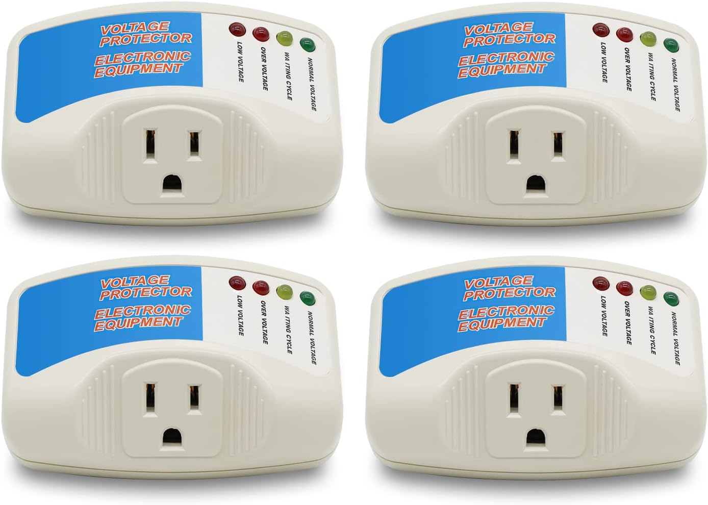 BSEED Surge Protector for Home Appliances (Single Outlet) — 120V, 15A, 4-Pack