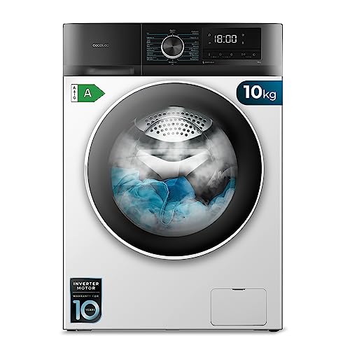 Detalle de Cecotec Lavadora 10 kg Bolero Dresscode 10500 Inverter A: eficiencia y vapor para hogares modernos