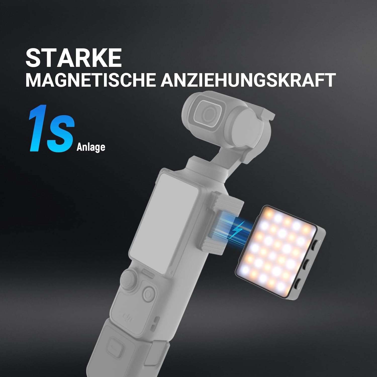 Thumbnail 2 de NEEWER Basics M24 Mini-LED Fülllicht mit Magnethalterung für DJI Osmo Pocket 4 & 3