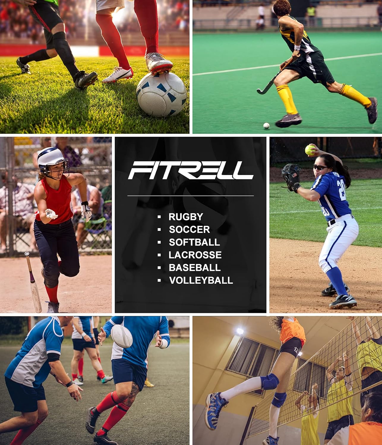 Thumbnail 6 de FITRELL 2/3 Pack Knee-High Baseball, Soccer & Softball Socks for Kids, Youth & Adults