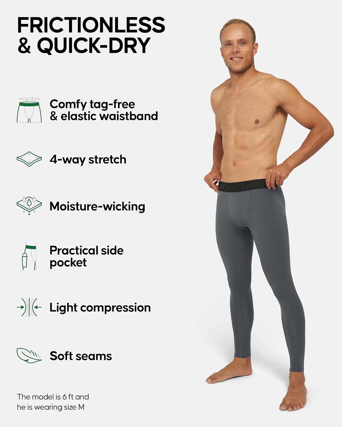 Detalle 2 de Compression running tights 2 pack