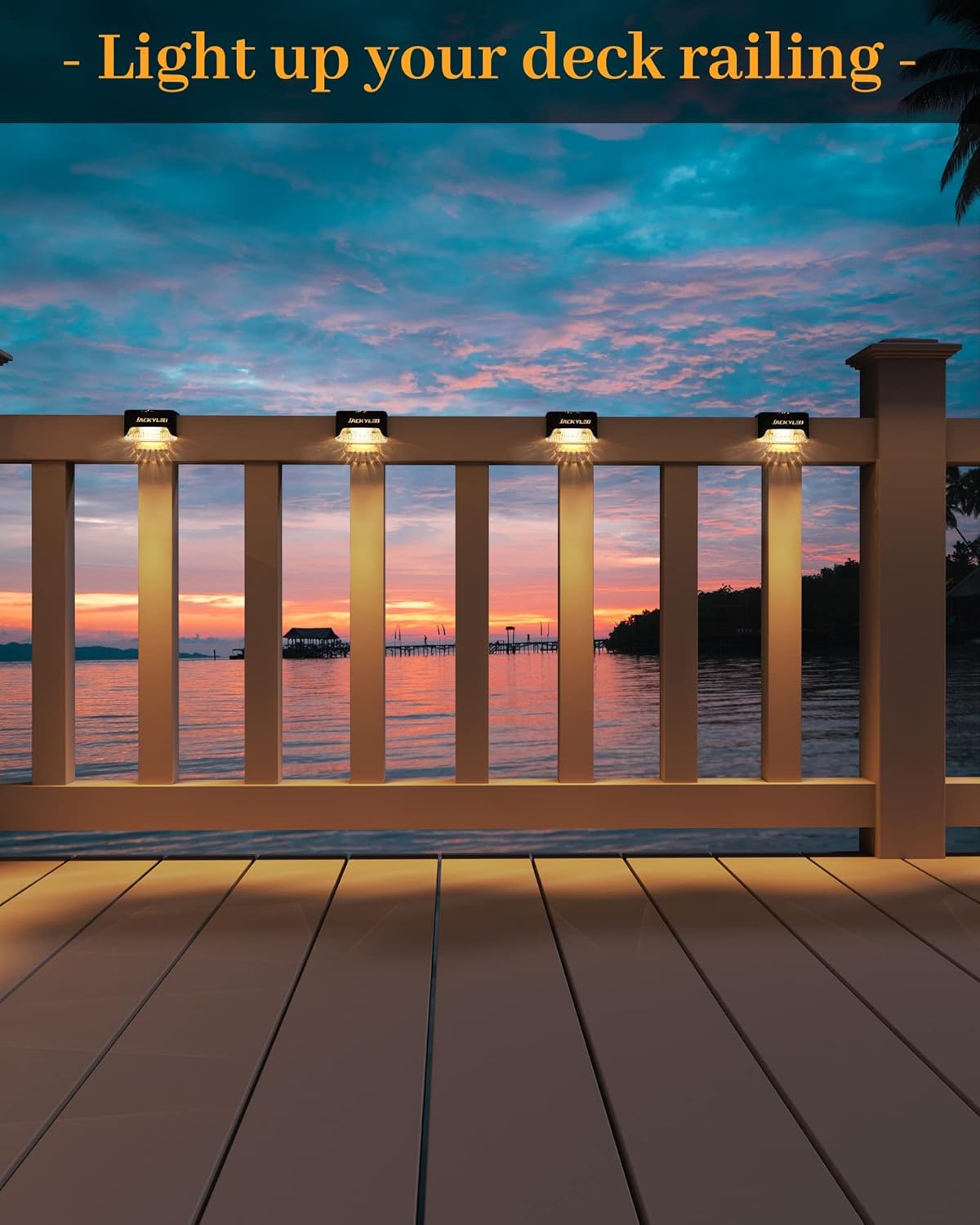 Thumbnail 2 de JACKYLED 16-Pack Solar Deck Lights Outdoor (3000K warm white) for steps, fences and pathways