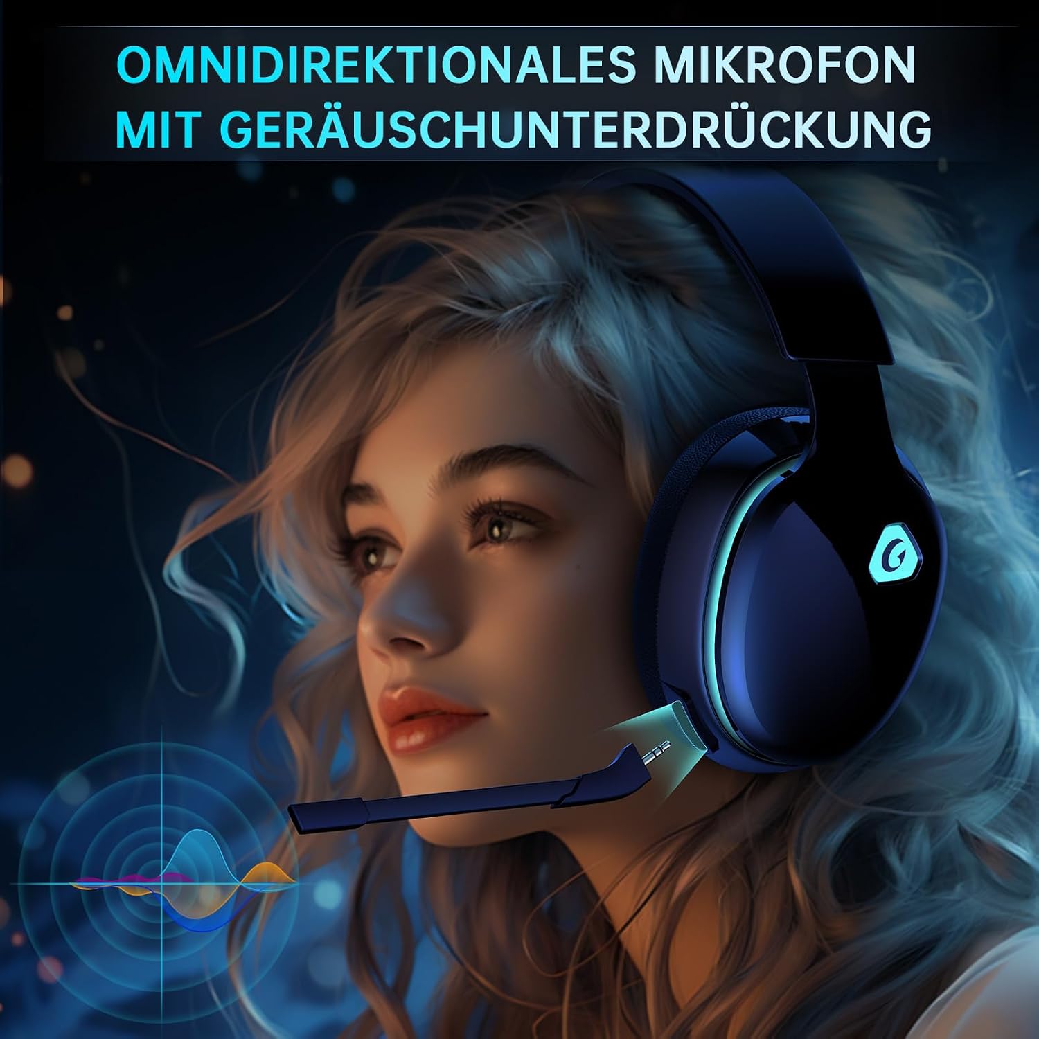 Thumbnail 6 de Gvyugke 2,4 GHz Wireless Gaming Headset – Kabelloser Kopfhörer für PS5, PC, Switch & Mac