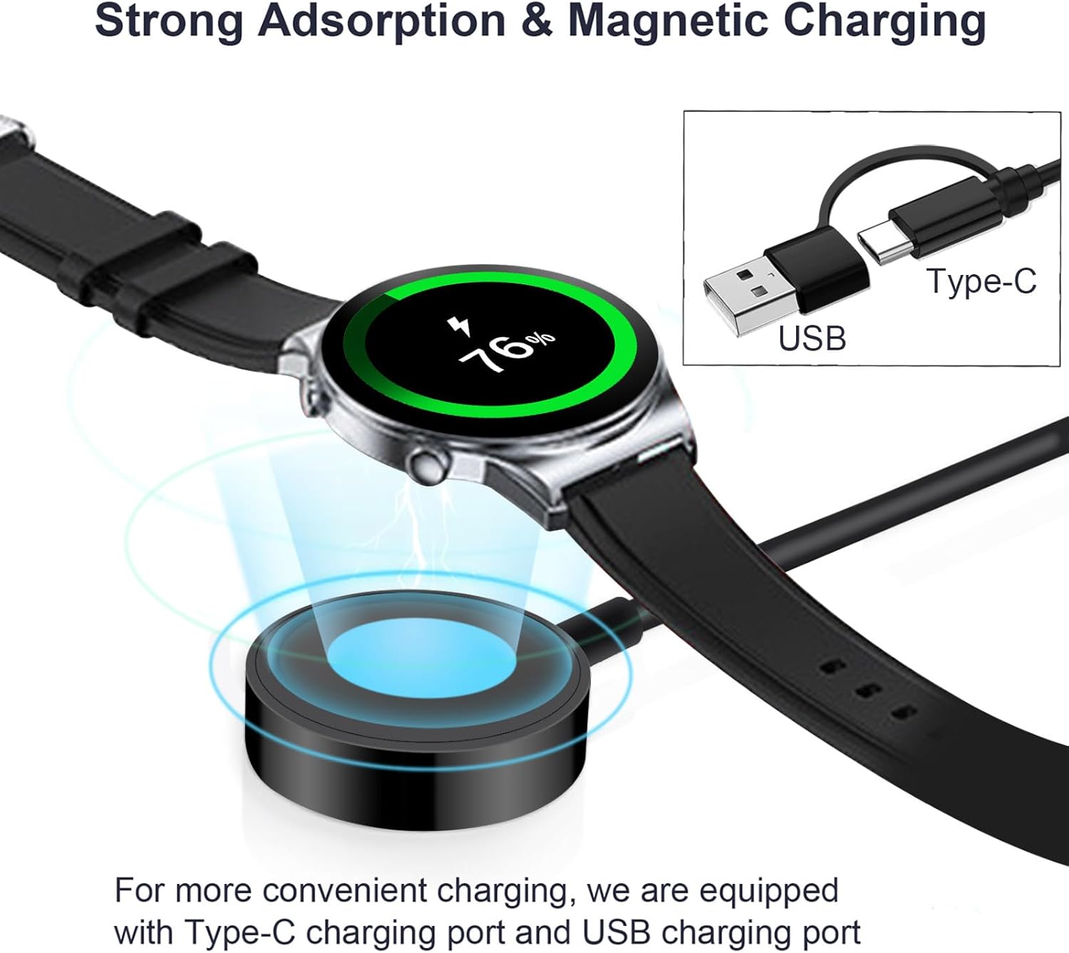 Thumbnail 2 de PDKUAI Wireless Charging Cable Dock for Galaxy Watch Series