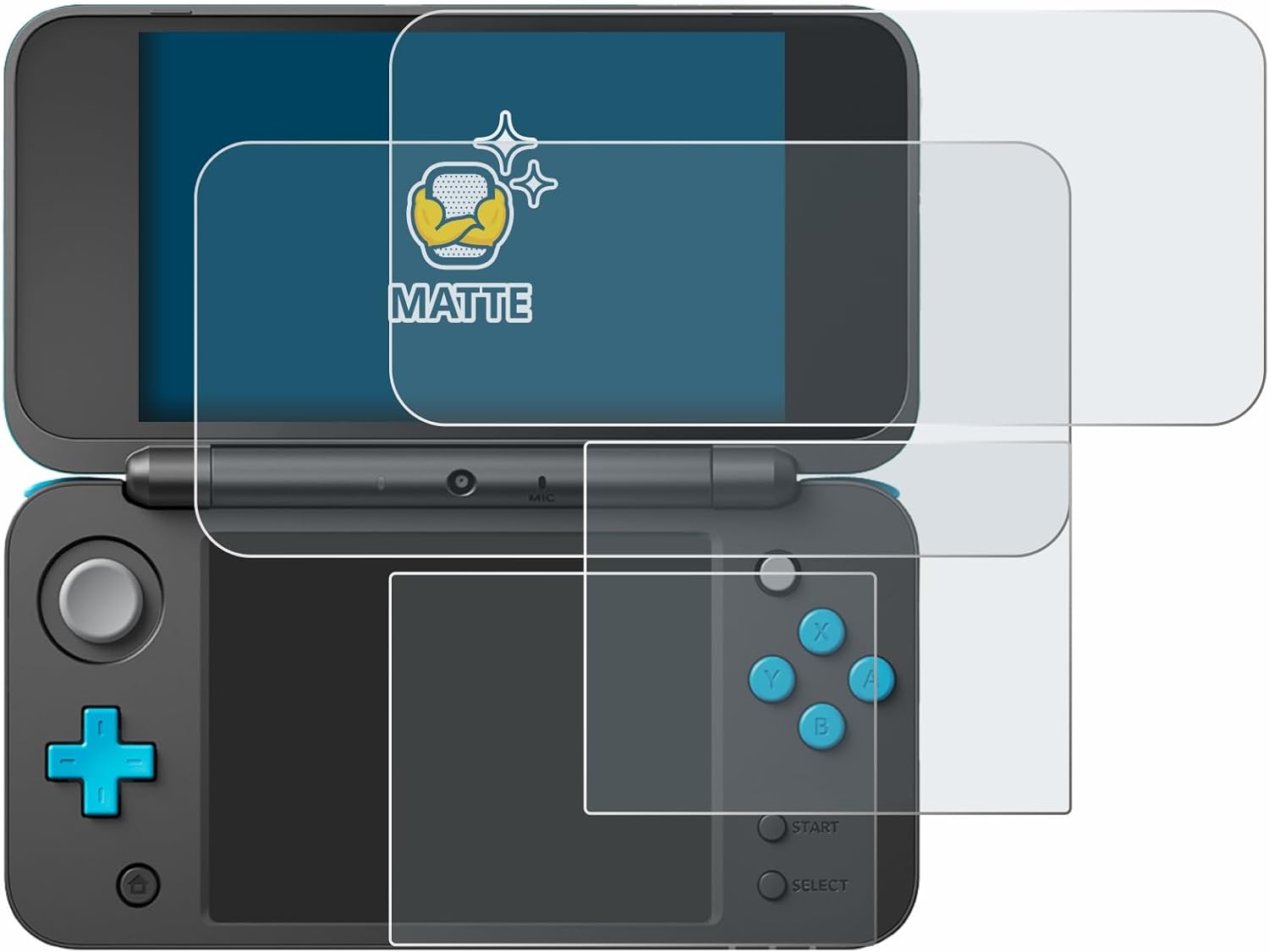 Thumbnail 1 de BROTECT Protector Pantalla Anti-Reflejos para New Nintendo 2DS XL 2 unidades