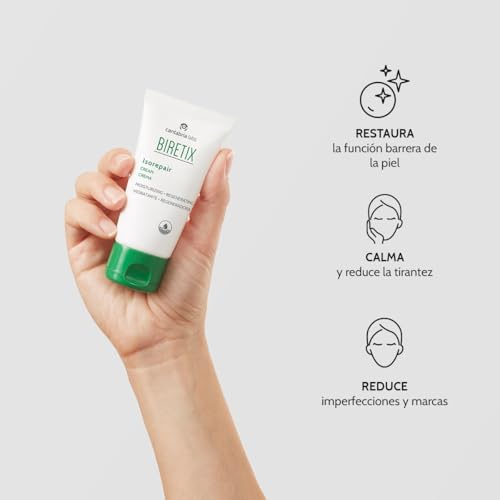Detalle 2 de Cantabria Labs Biretix Isorepair, crema reparadora e hidratante de 50 ml