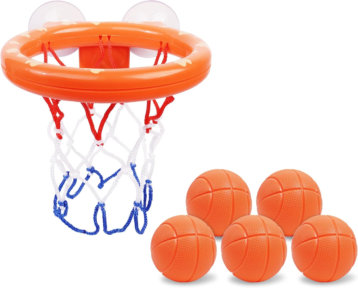 Detalle de Vicloon Baby Badewannenspielzeug Mini Basketballkorb 5 Bälle