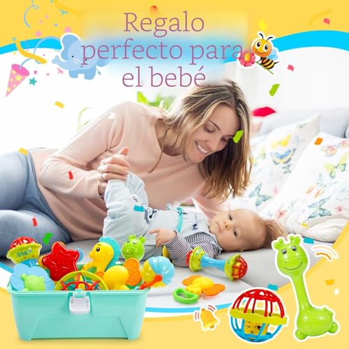 Thumbnail 6 de Juguetes para Bebés Wootoyz 14 piezas: sonajeros, calcetines y muñecas sensoriales (0–12 meses)
