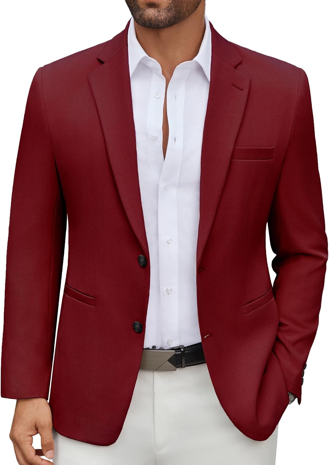 Detalle de COOFANDY Men's Casual Blazer Regular Fit Lightweight Jacket