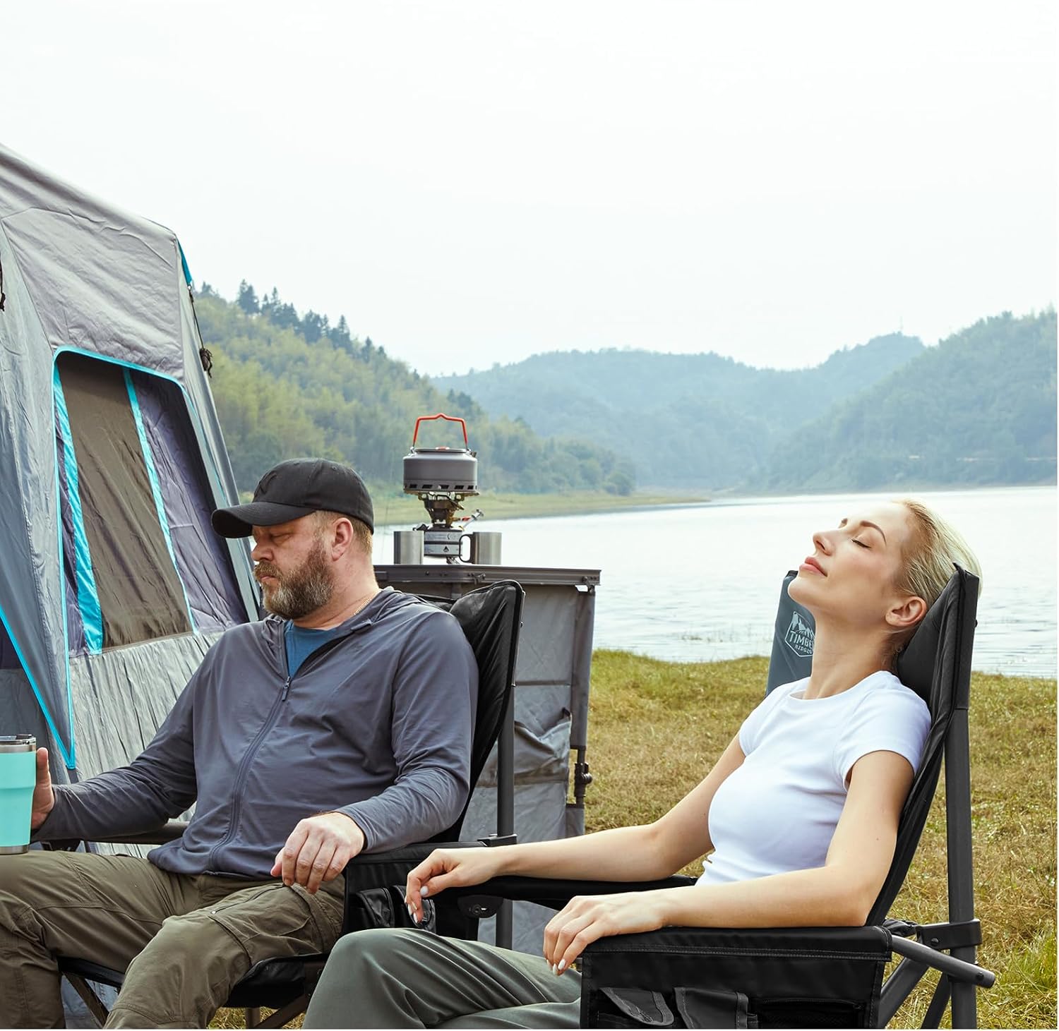Detalle 2 de Timber Ridge Folding Camping Chair, 500 lb Capacity