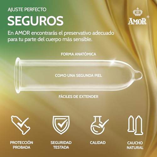Detalle de Préservatifs AMOR NATURE Premium, 50 pièces, Ø 57 mm ⚙