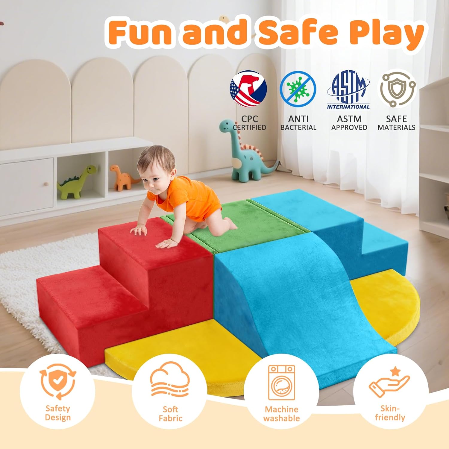 Thumbnail 1 de JWPEHOE 7-Piece Toddler Foam Climbing Toys for Indoor Play
