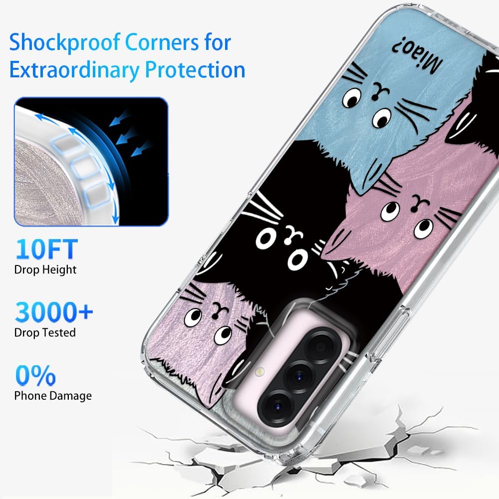 Thumbnail 1 de Tedyhulle Hülle für Samsung Galaxy A26 5G – Niedliche Katzen-Print, Bunt, Dünn & Stoßfest