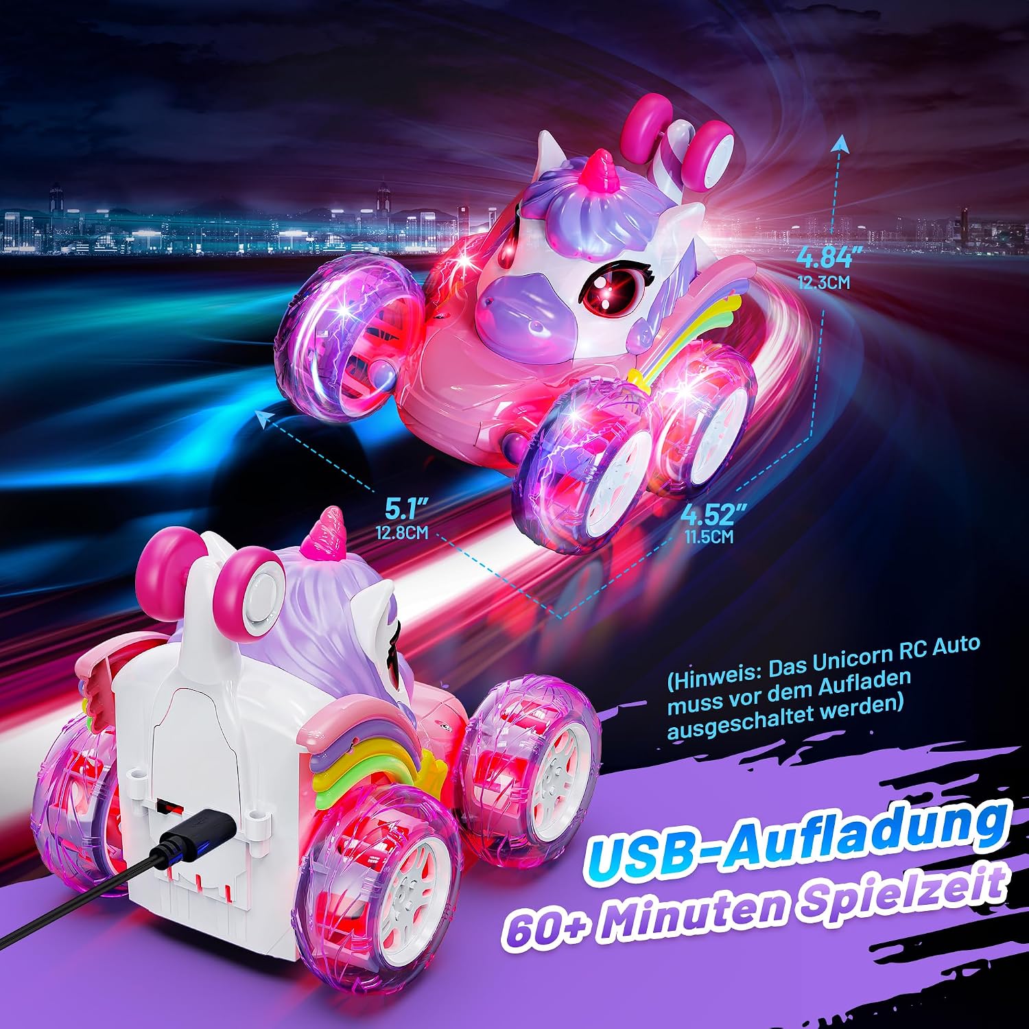 Thumbnail 4 de Jofuni Einhorn Ferngesteuertes Auto 60 Min