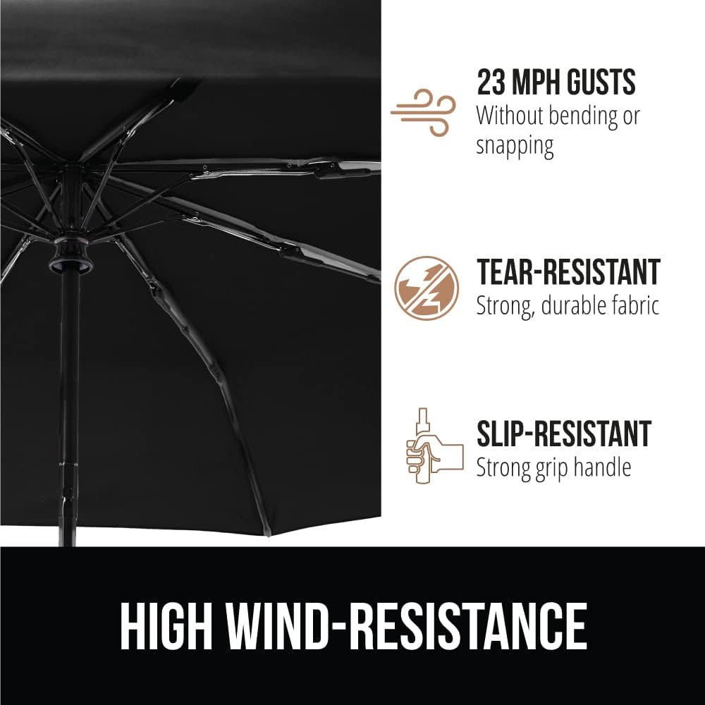 Detalle 2 de GORILLA GRIP Strong Windproof Compact Umbrella 42in