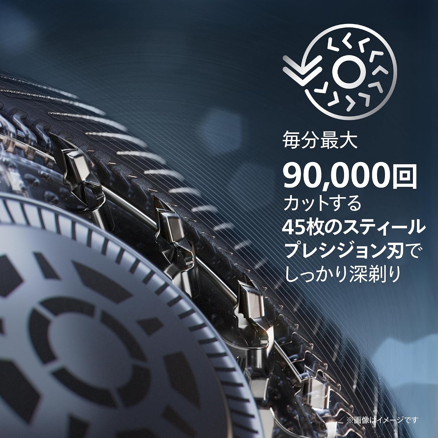 Detalle de PHILIPS 5000シリーズ S5882/60 回転式電動シェーバー 45枚刃・お風呂剃り対応・洗浄機付き