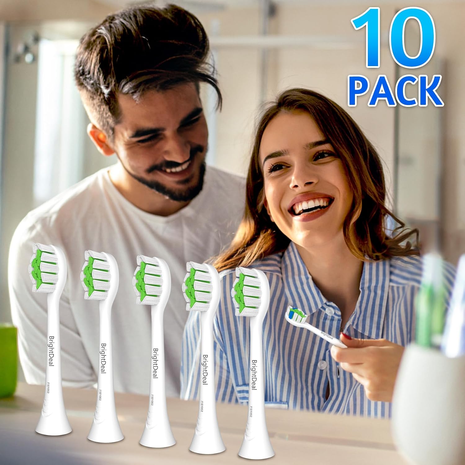 Thumbnail 5 de BrightDeal Têtes de brosse à dents lot de 10 🪥