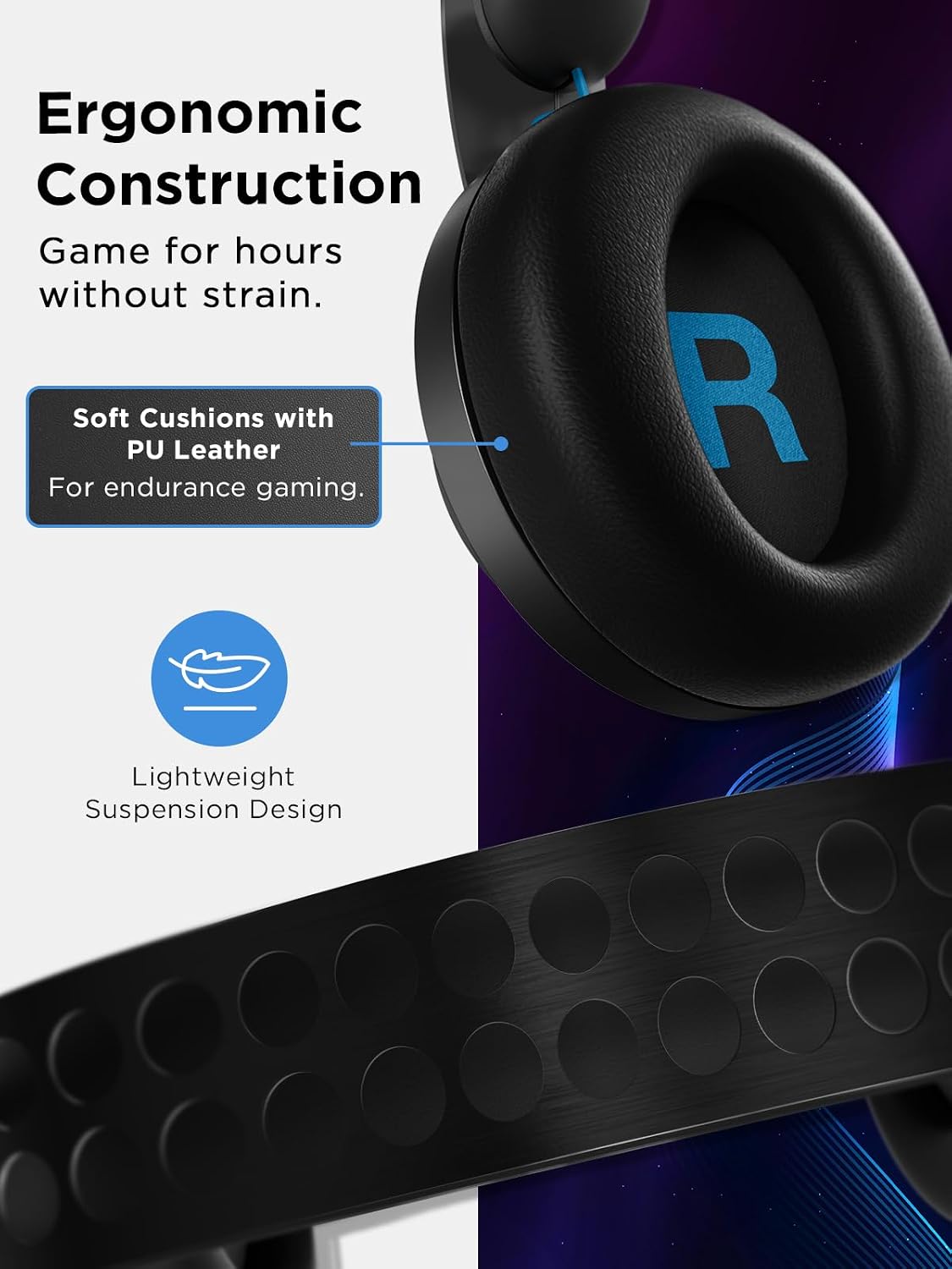 Detalle de Lenovo Legion H300 Stereo Gaming Headset