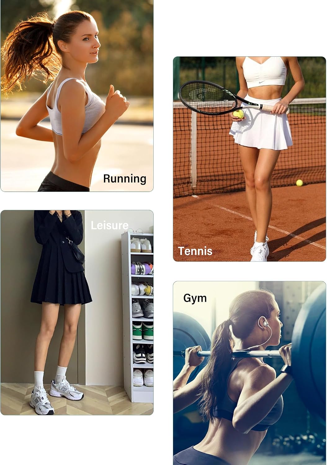 Thumbnail 4 de HANERDUN Sportrock Damen Tennisrock mit integrierter Sicherheitshose – atmungsaktiv, elastisch und praktisch mit Taschen