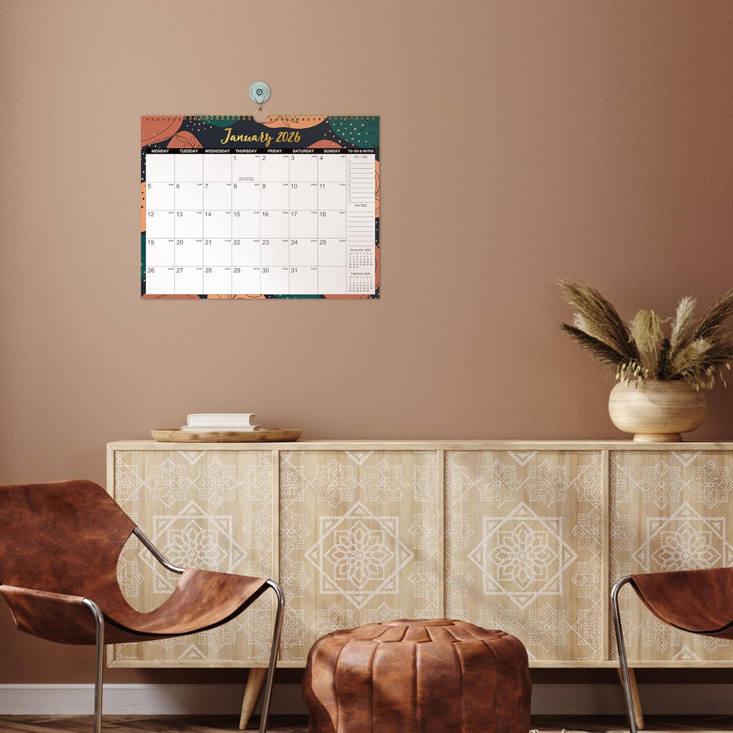Detalle 2 de Calendar 2026 Wall Calendar 37.6 x 29 cm 📅