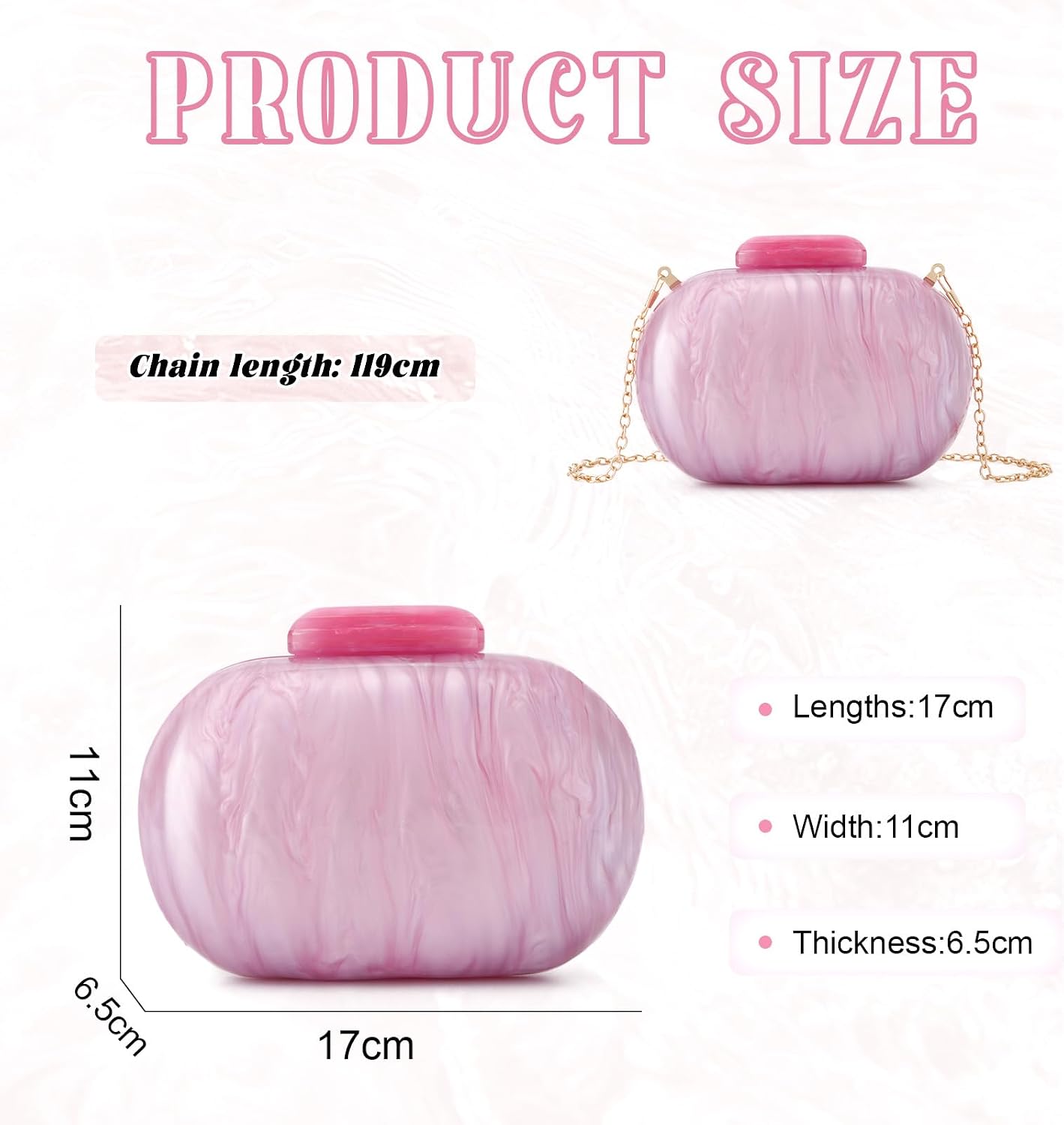 Thumbnail 2 de EVEOUT Acrylic Evening Clutch Bag for Weddings