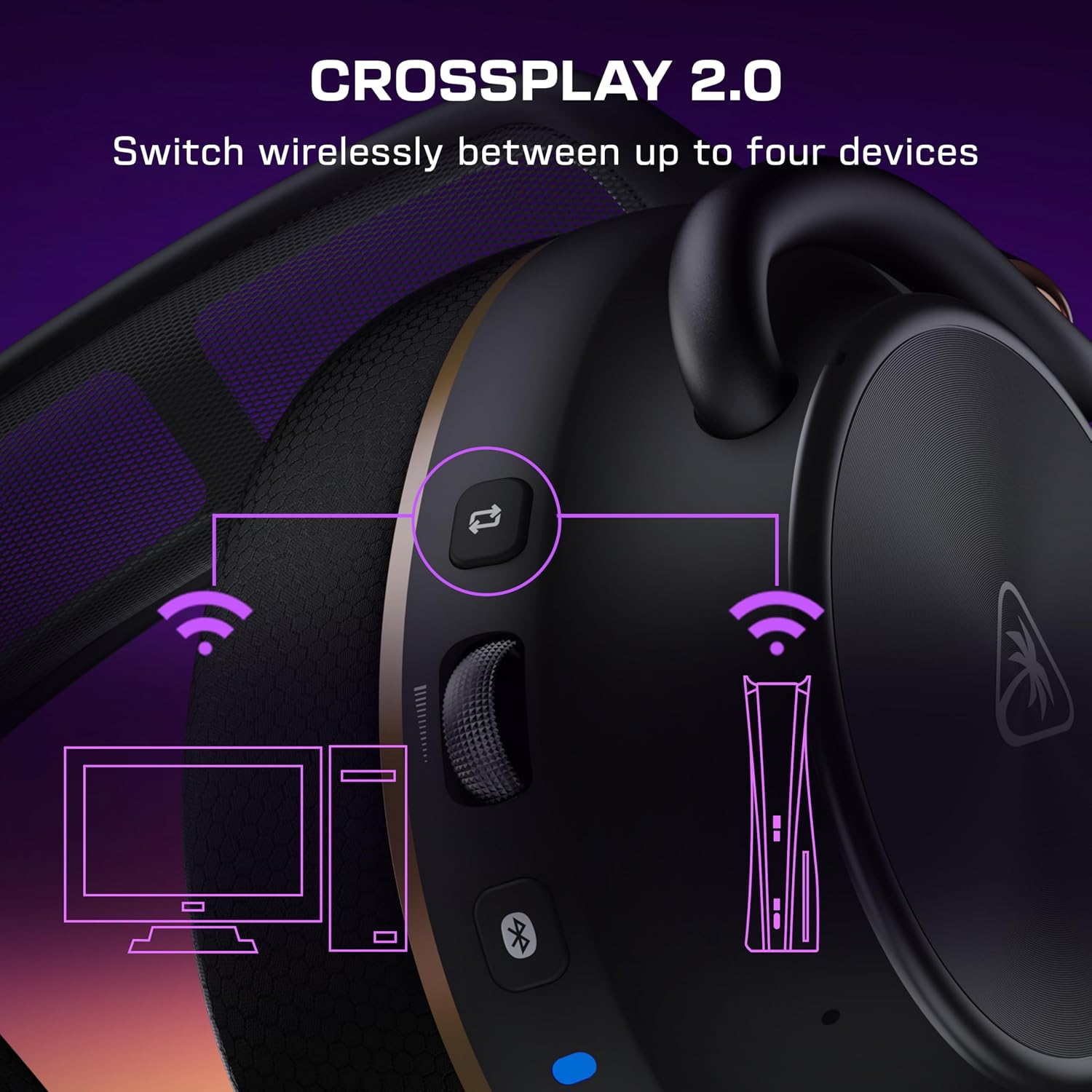 Detalle 2 de Turtle Beach Stealth Pro II Wireless Gaming Headset with 60mm Drivers