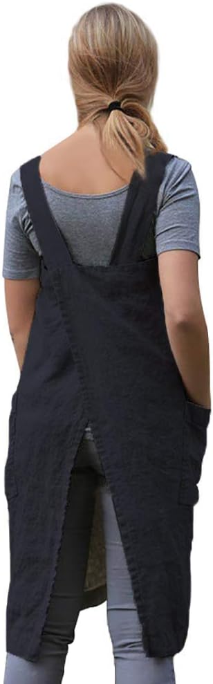 Detalle 2 de WROLEM Cross-Back Pinafore Apron, Cotton Blend