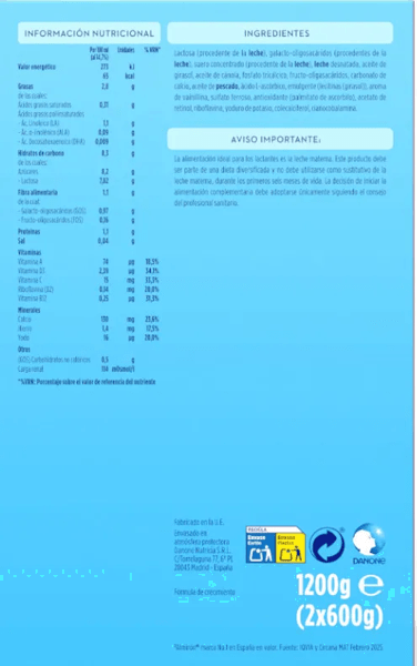 Detalle 2 de Almirón Advance 3 Leche de Crecimiento 4x1,2 kg: ficha de compra y uso