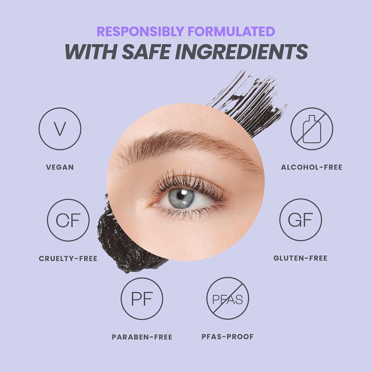 Detalle de Wonderskin WBRMASC-BLK Infinite Rizz Mascara, Buildable Black Volume