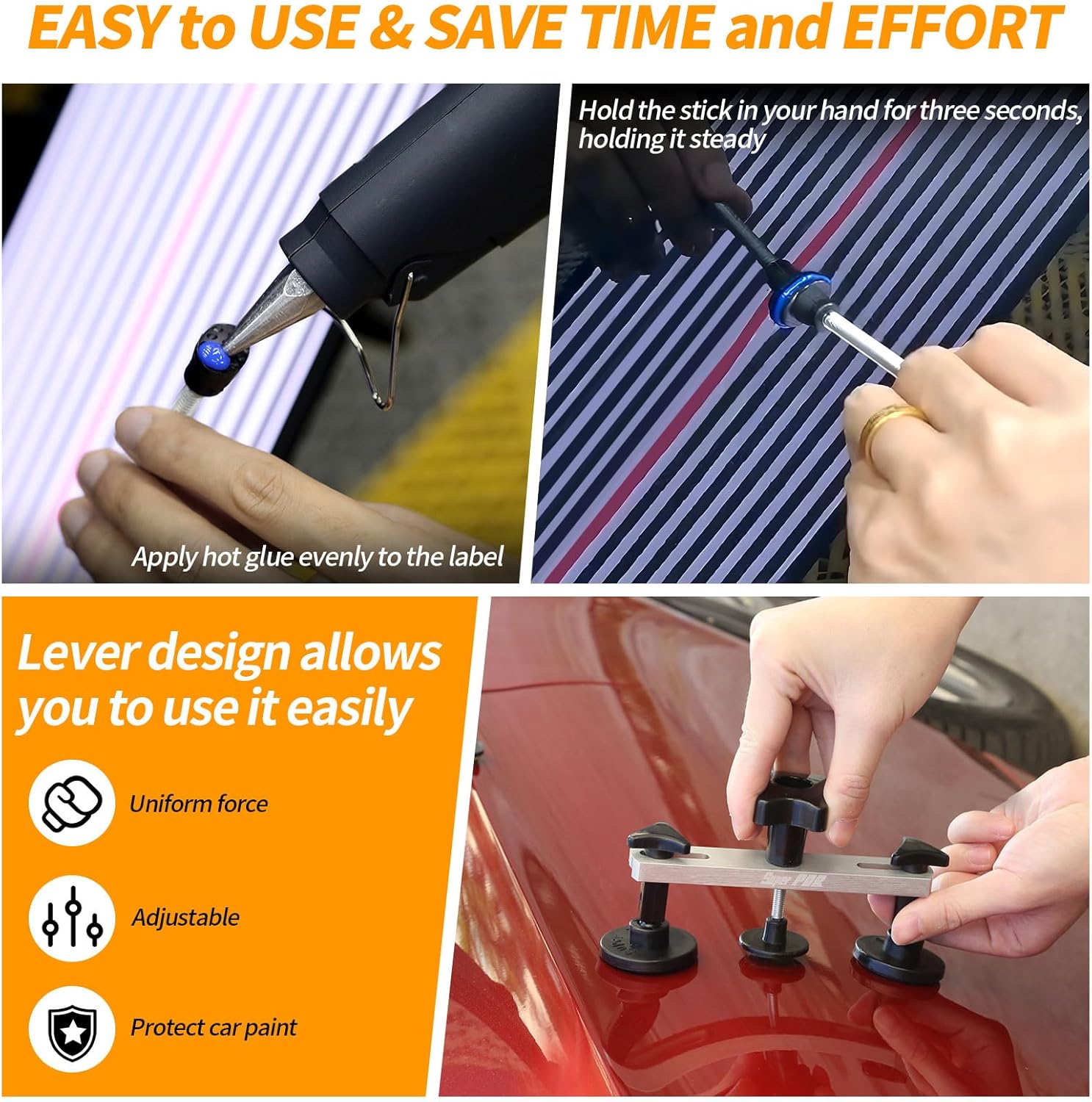 Detalle 2 de Super PDR Super PDR Paintless Dent Repair Kit (148PCS) with LED Board
