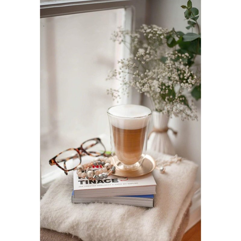 Detalle de DeLonghi Juego 2 tazas Latte Macchiato 220 ml