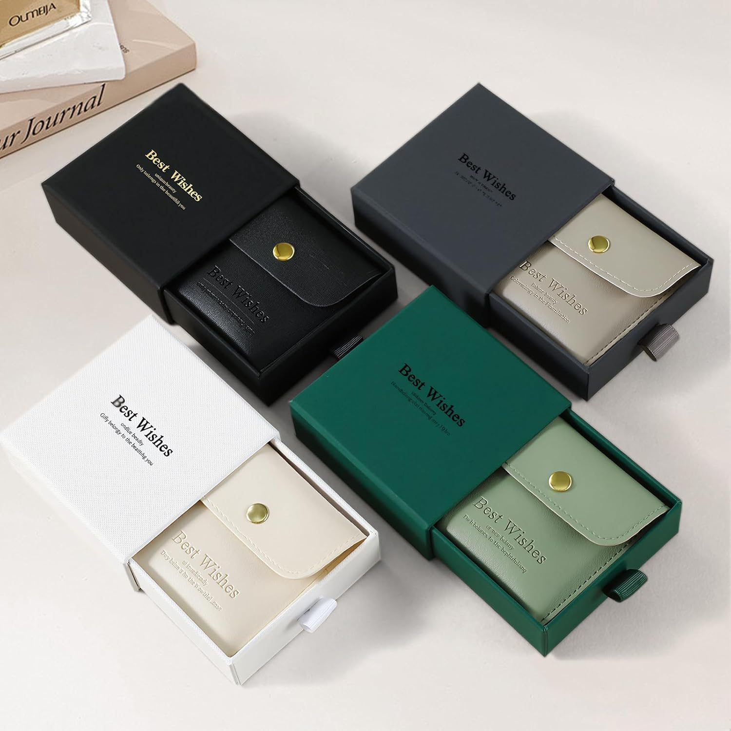 Thumbnail 6 de La Desire 4 Pack jewellery gift boxes with PU leather pouches (set of 4)
