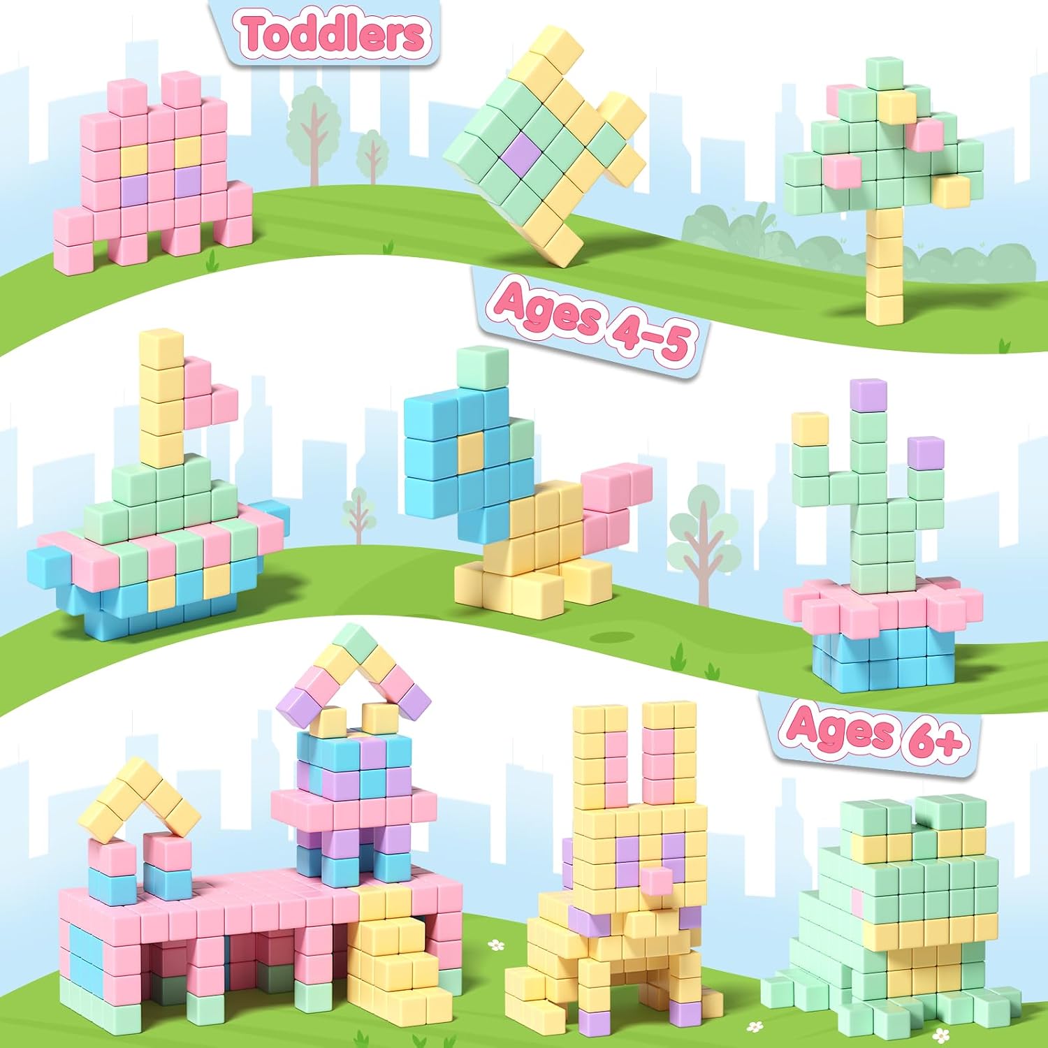 Thumbnail 4 de Apluses 45PCS Magnetic Blocks STEM building set 🧲