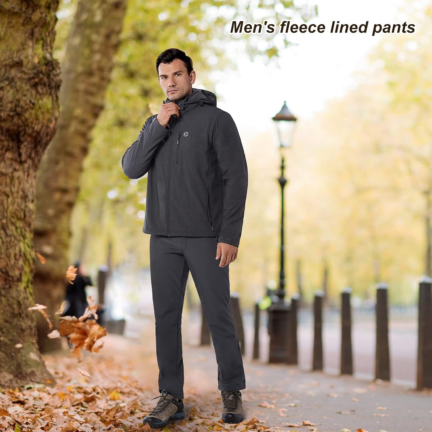 Detalle de 33,000ft Outdoorhose Herren Softshellhose Fleece