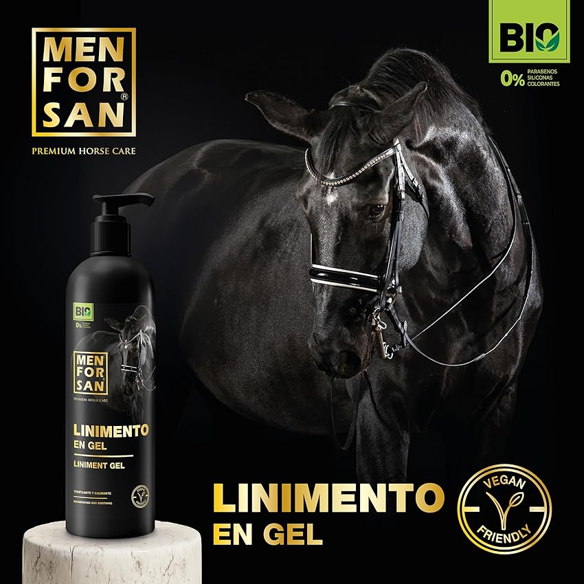 Detalle 2 de MENFORSAN Linimento gel caballo 500 ml, alivio