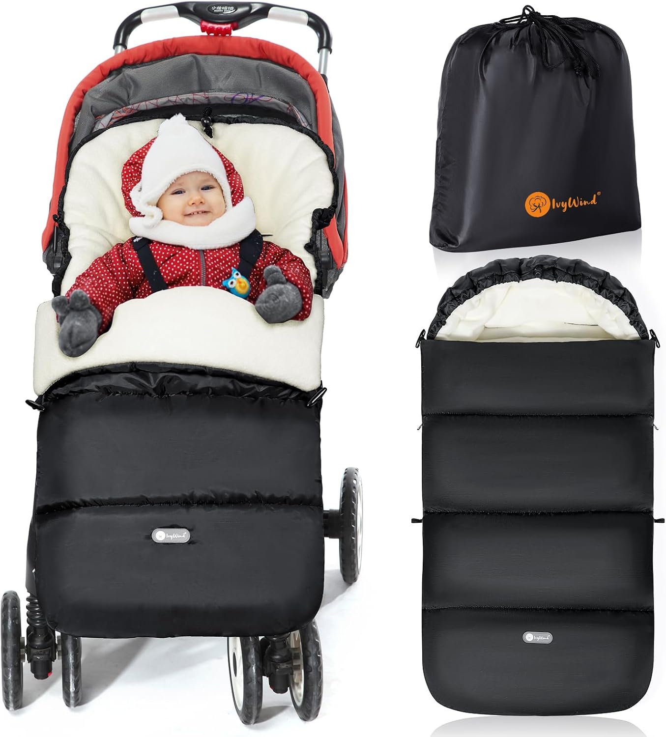 Thumbnail 6 de Ivywind Footmuff Universal for Pushchair, Waterproof