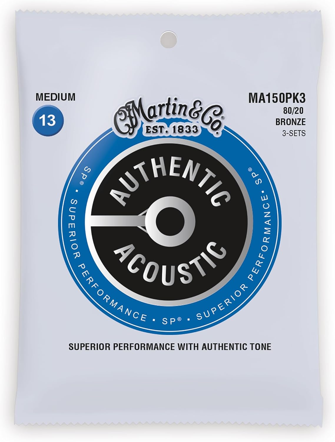 Detalle de Martin Authentic MA170 41Y18MA170 Acoustic Strings – Extra Light 10–47: tono autentico e suonabilità superiore